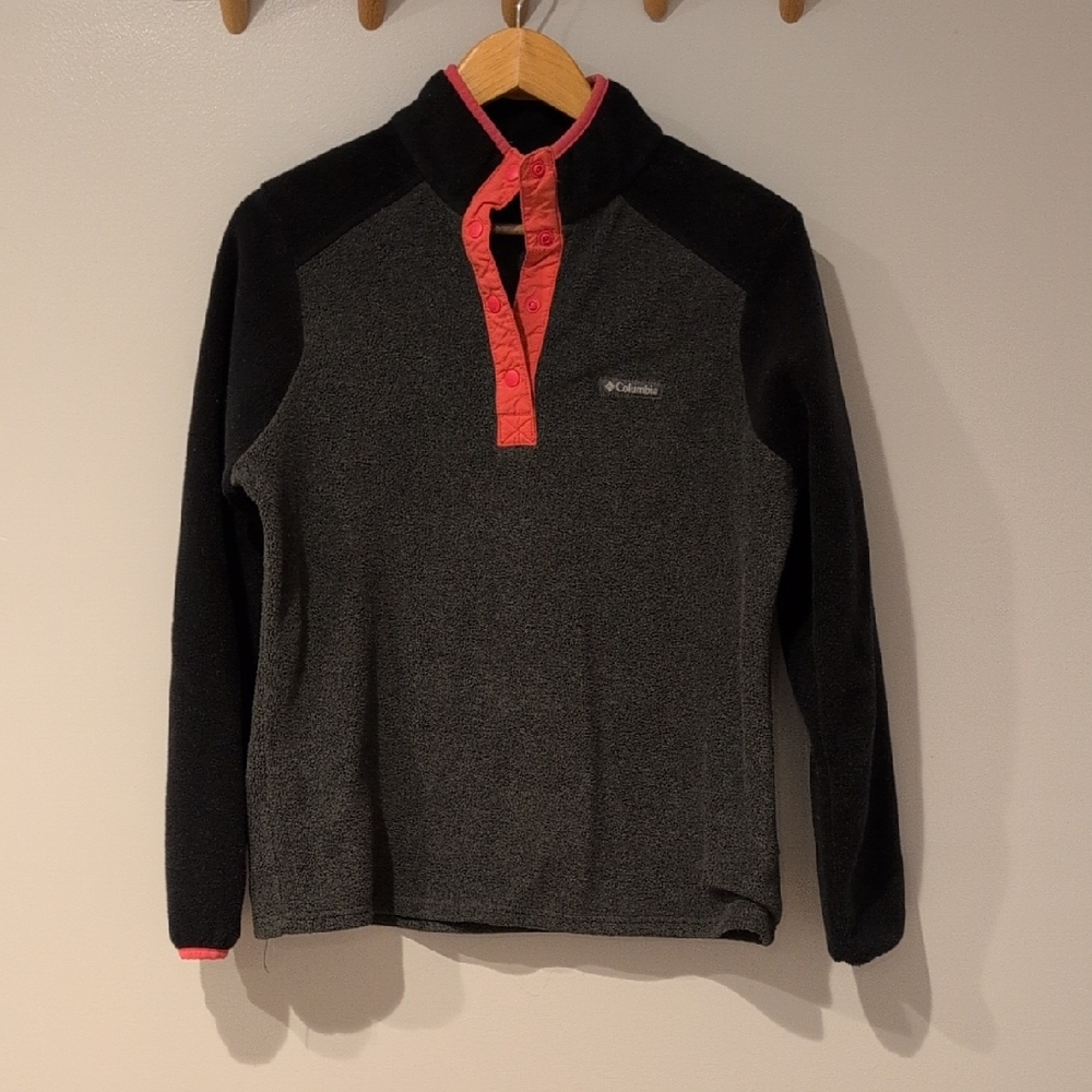 Columbia Quarter Snap Up Fleece Pullover Sweatshirt Size Medium